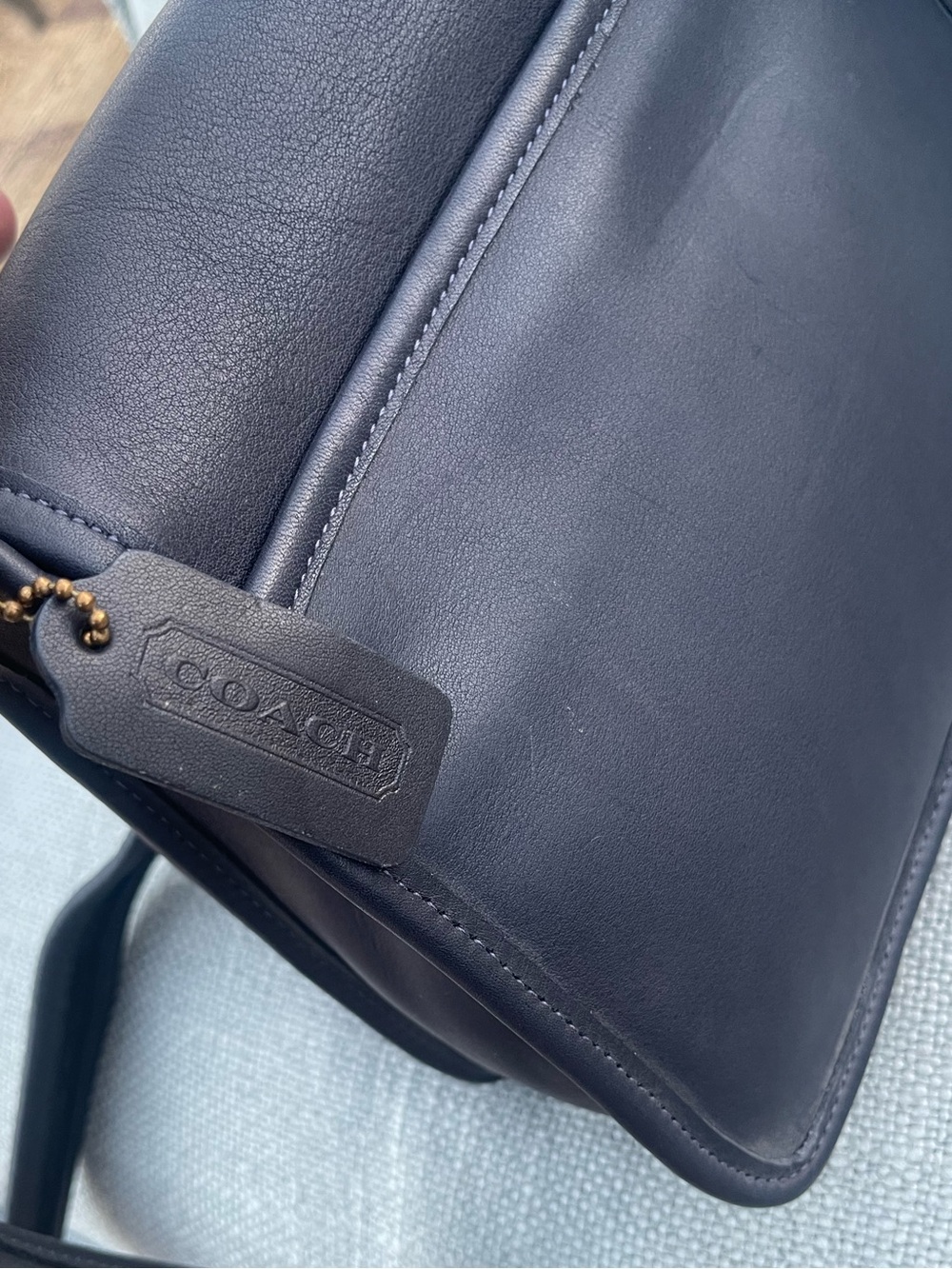 ✨ Vintage Coach Rambler's Legacy Bag Style 9061 Navy Blue - Pristine Condition ✨ - Picture 6 of 10